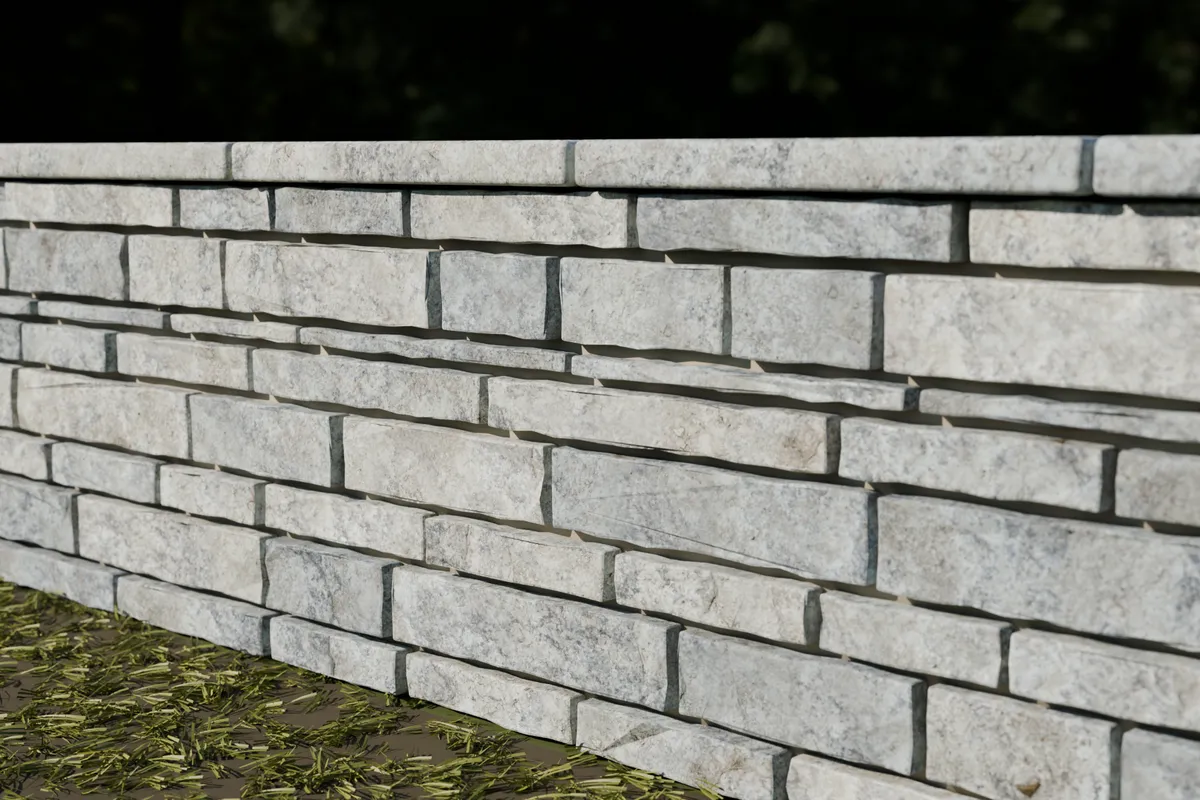 Muro baixo com capeamento